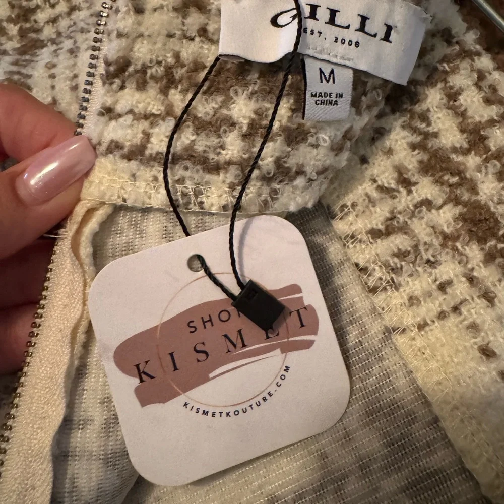 NWT Gilli Plaid Mini Skirt in Brown and Cream - Picture 4 of 5